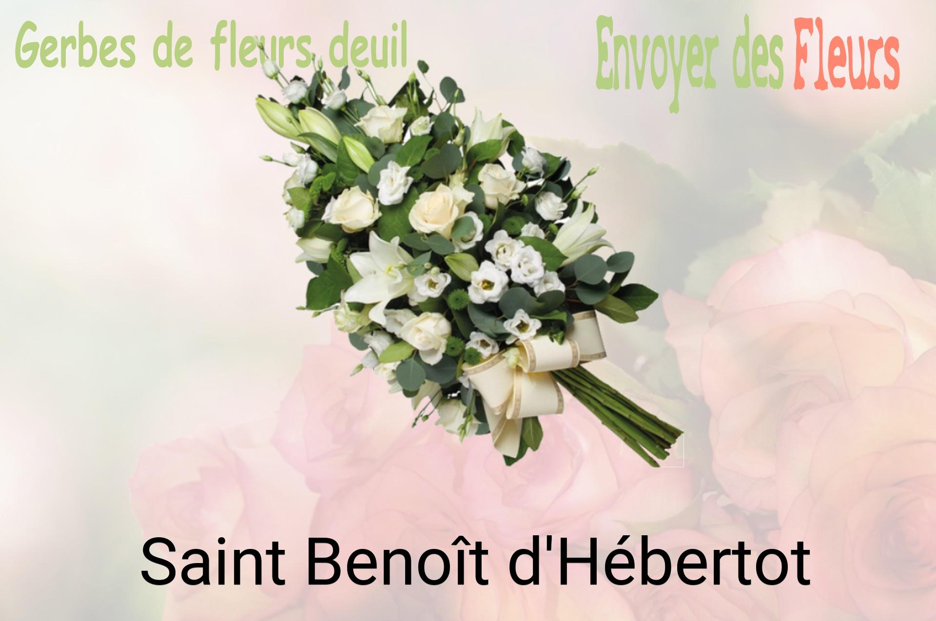 Gerbe de fleurs de deuil livrée à Saint-Benoît-d'Hébertot